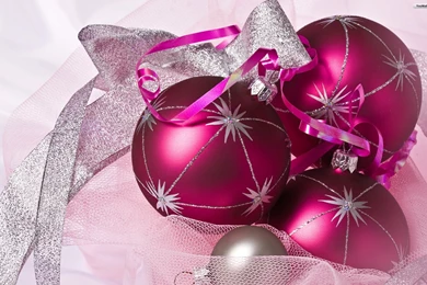 Christmas, Background, Wallpaper, Ornaments, Pink, Papel (