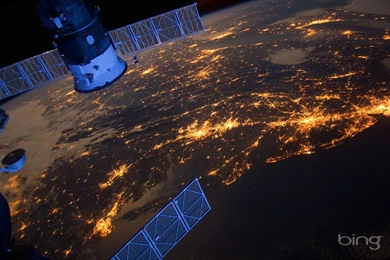 Earth At Night From Space Wallpapers