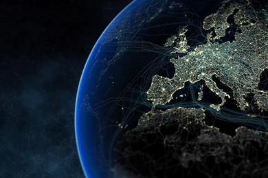 3d Earth At Night iPad 3,4 & Air Wallpapers