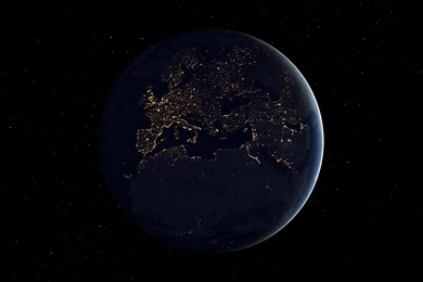 Nexus   True Earth: Europe, Night Wallpapers