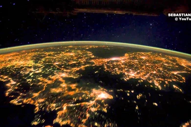 Earth From Space At Night Hd
