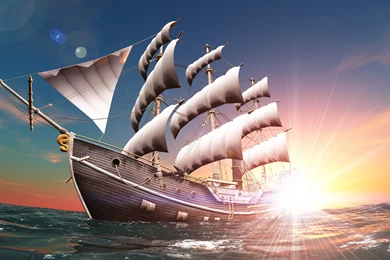 Renderings, Digital 3d, Ship Boat, Concept 3d, Art, Sea, Hd, Wallpapers