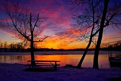 Winter Sunset Desktop Wallpapers HD Wallpaper Backgrounds Of ...