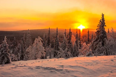 Free Download Winter Mountain Sunset Wallpapers LuvWallpapers 872