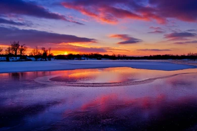 Colors Of A Winter Sunset Wallpapers