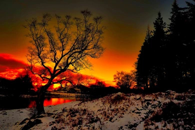 Winter Sunset Wallpapers   Wallpapers Cave