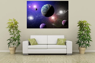 Self Adhesive Photo Wall Murals 125cm X 84cm Poster Art Galaxy ...