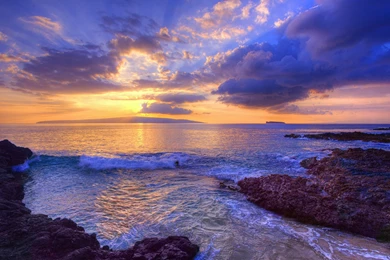 Sunset At Secret Beach, Maui, Hawaii, USA Wallpaper,Sunset HD ...