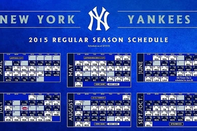 New York Yankees 2015 MLB Season Schedule Wallpapers Free Desktop ...
