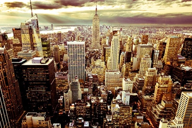 Download Wallpapers 2048x2048 City​​, Night, Sky, Clouds, America ...