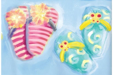 Navy Flip Flops Wallpapers Border By Blonder