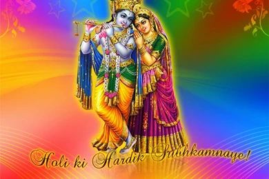 Radha Krishna Holi Wishes HD Wallpaper, Images