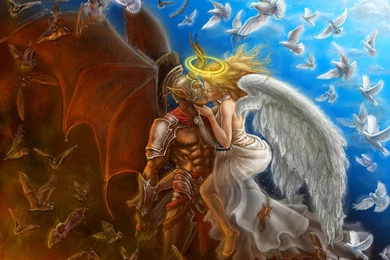 MODERN HEAVEN AND HELL WALLPAPER   (