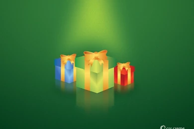 Green Christmas Gift Free Wallpapers