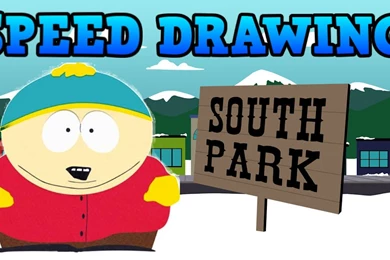 SPEED DRAWING   KN 77 CARTMAN SOUTH PARK WITH BACKGROUND!!!   YouTube