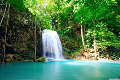 Tropical Waterfall HD Desktop Wallpapers : High Definition ...