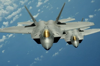F22 Raptor Two Inflight Aircraft Wallpapers