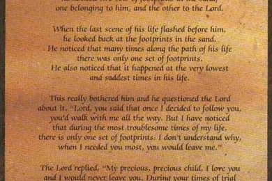 Footprints. This Is The Inspiration For A Tattoo That Says "when ...