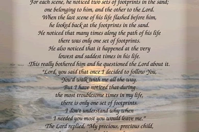 Thousands Of Ideas About Footprints Poem On Pinterest