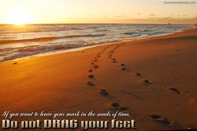 Wallpapers Quotes: Motivational Wallpapers Footprints Sands Time