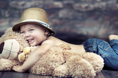 Teddy Bear, Cute Boy, Hd, Wallpapers
