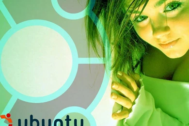 Ubuntu Logo Sign Awesome Girl Long Hairs Hd Wallpapers   (