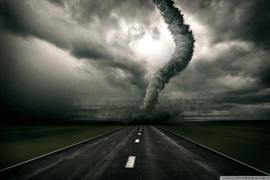 Tornado With Lightning Wallpapers Desktop