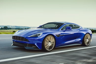 Blue Aston Martin Vanquish Car Wallpapers