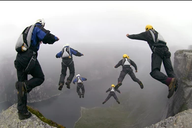 Base Jumping Jump Fly Flight Extreme Dive Diving Sky (23 ...