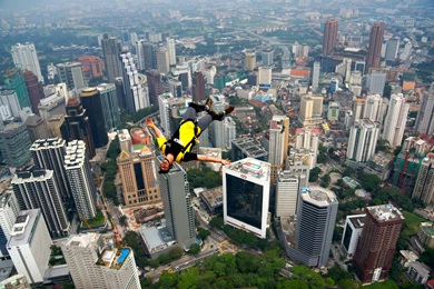 Base Jumping Jump Fly Flight Extreme Dive Diving Sky (2) Wallpapers ...