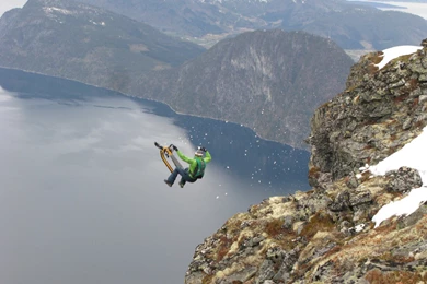 Base Jumping Jump Fly Flight Extreme Dive Diving Sky (11 ...