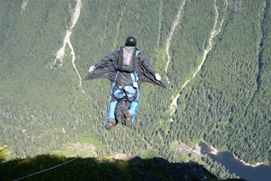 Base Jumping Jump Fly Flight Extreme Dive Diving Sky (16 ...