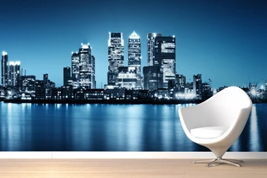 Canary Wharf Skyline Wallpapers Wall Mural