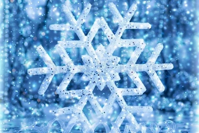 Abstract Snowflake Background, Beautiful Icy Backdrop, Big Silver ...