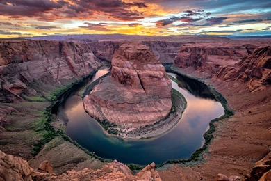 Horseshoe Bend. Spectacular Sunset HD Wallpapers. 4K Wallpapers