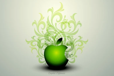 Green Abstract Apple Logo Ipad Wallpapers 1024 X 1024  Ipadground ...