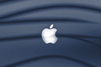 Weekend iPad Wallpapers: Blue Waves And Bitten Apple Logo