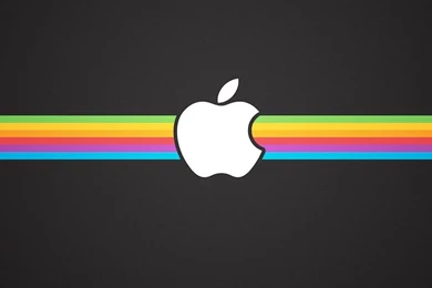 Rainbow Colored Apple Logo For iPad Mini