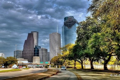 Houston Architecture Bridges Cities City Texas Night Towers ...