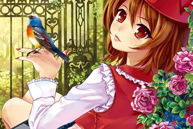 Wallpapers Beautiful Girl With Little Bird Anime   1280 X 1024 ...