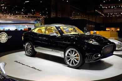 Spyker D12 Black Car Show Desktop Wallpapers