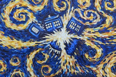 Doctor Who Wallpapers Tardis Van Gogh