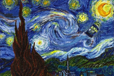 Doctor Who Wallpapers Tardis Van Gogh