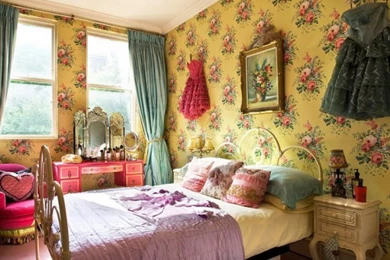 Cool Wallpapers For Bedroom A Teenage Girls With Flower Pattern ...
