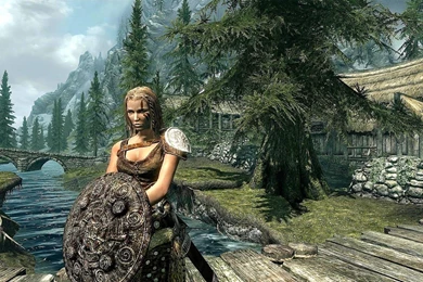 Nature Freya Fantasy Art Digital Nordic Shields Mitology Wallpapers ...