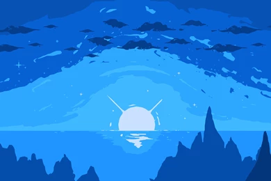 Simple Blue Sunset Wallpapers