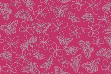 YORK GIRL POWER 2 GLITTER FLOCKED BUTTERFLY TWEEN WALLPAPER   PW4026
