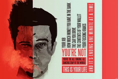 Brad Pitt Flashes Fight Club