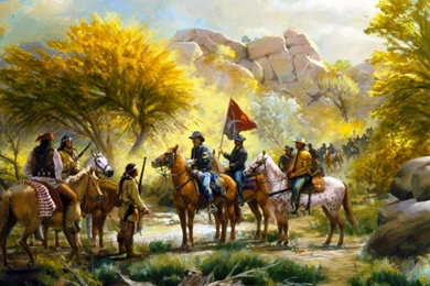 MEETING WITH THE INDIANS WALLPAPER   (