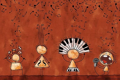 3D ART STRANGE INDIANS WALLPAPER   (